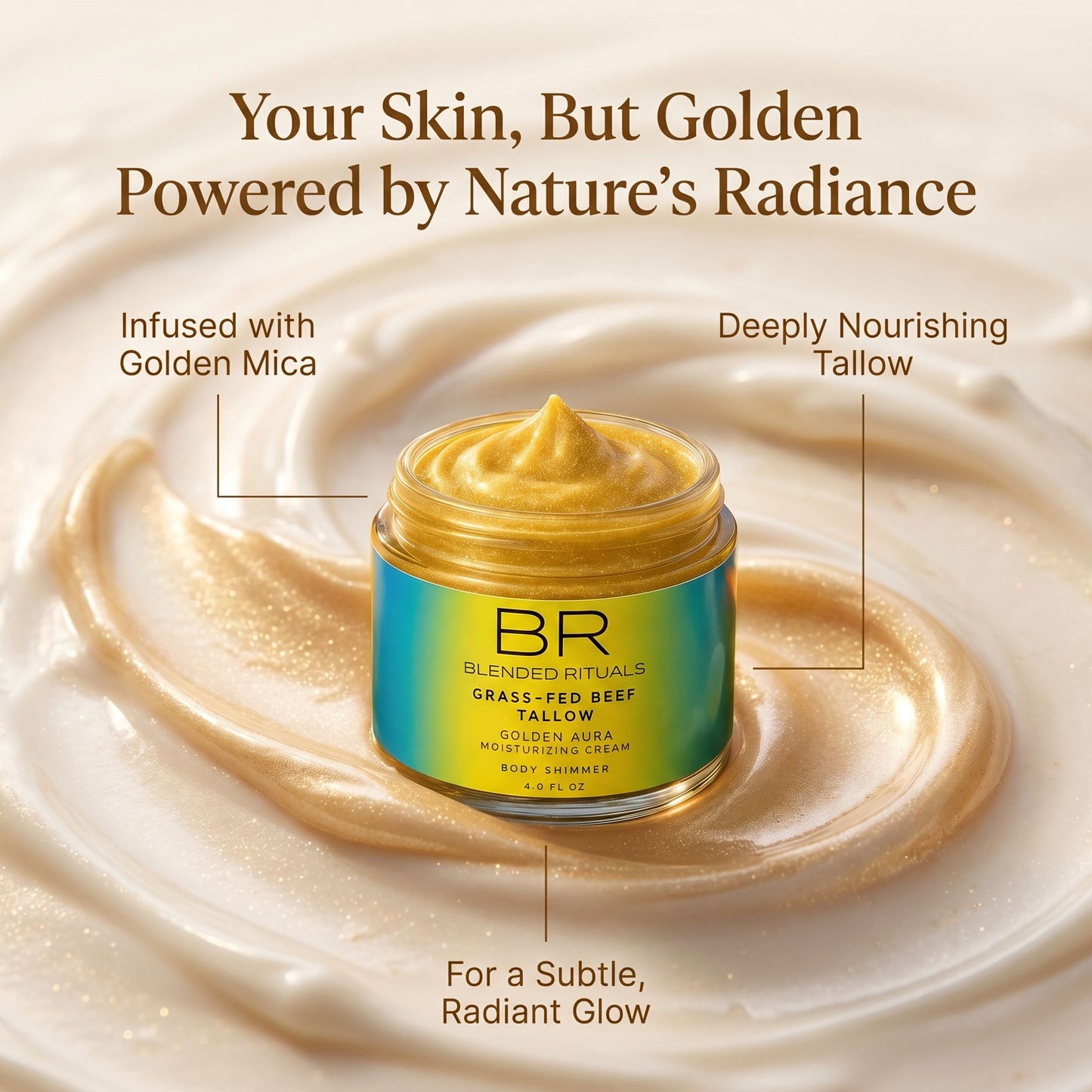 Golden Aura Tallow Body Shimmer
